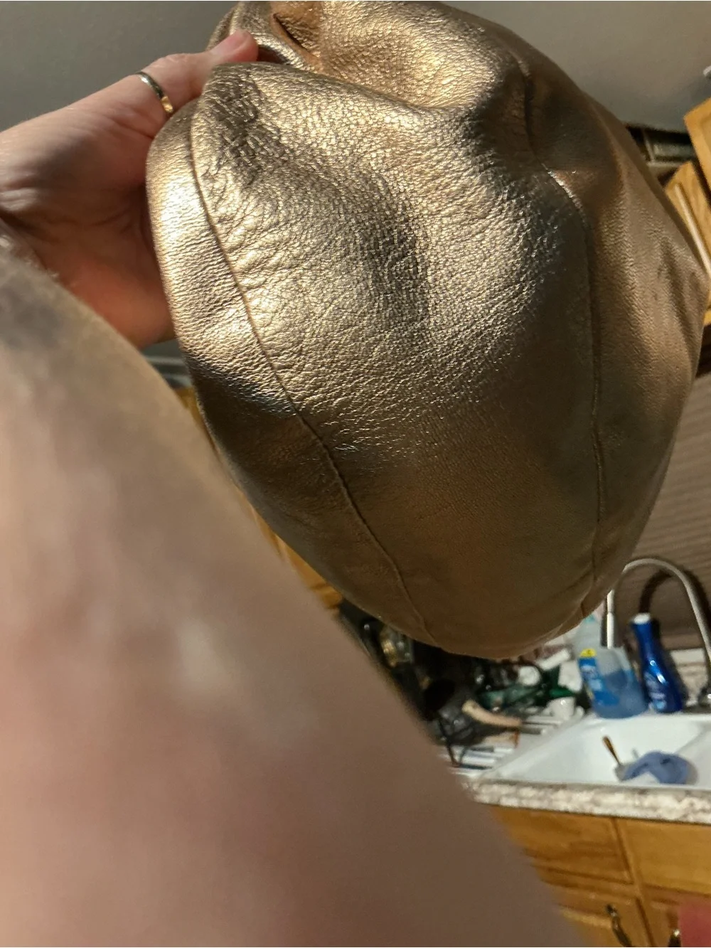 Coach Metallic Bronze Hobo Bag with COA